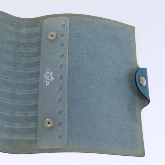 HERMES Yuris PM Day Planner Cover Leather Blue Auth - Picture 3 of 15